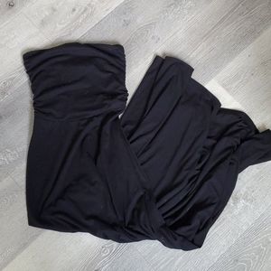 Strapless Black Maxi